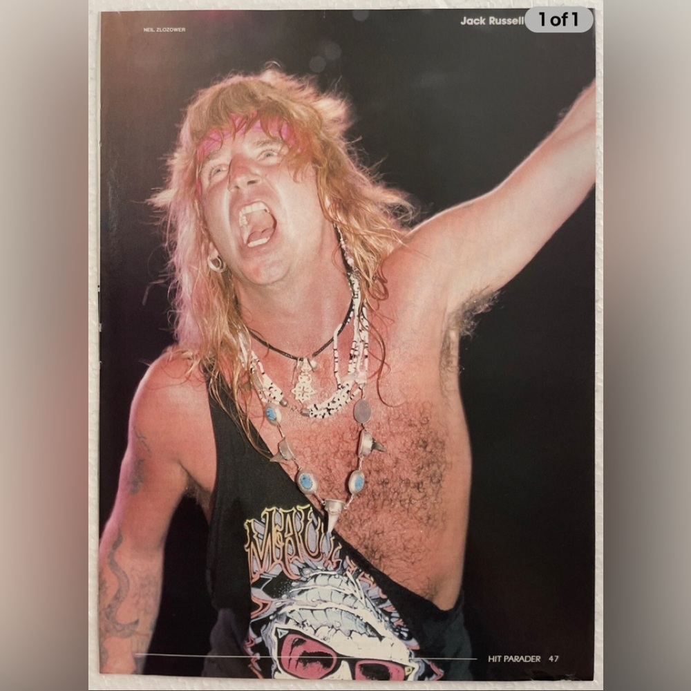 Great White’s Jack Russell Hit Parader Pinup